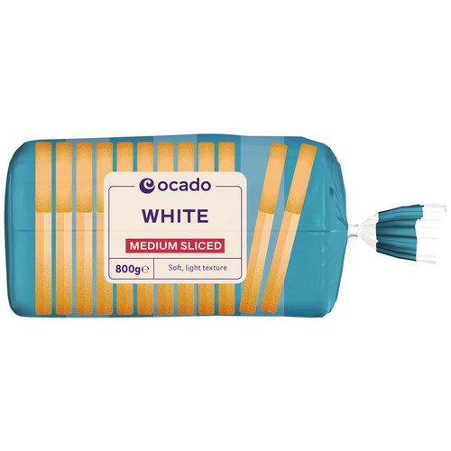 Ocado White Medium Sliced Bread thumbnail 2
