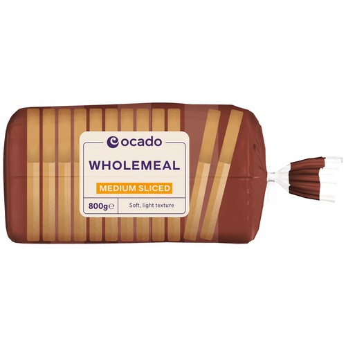Ocado Wholemeal Medium Sliced Bread thumbnail 2