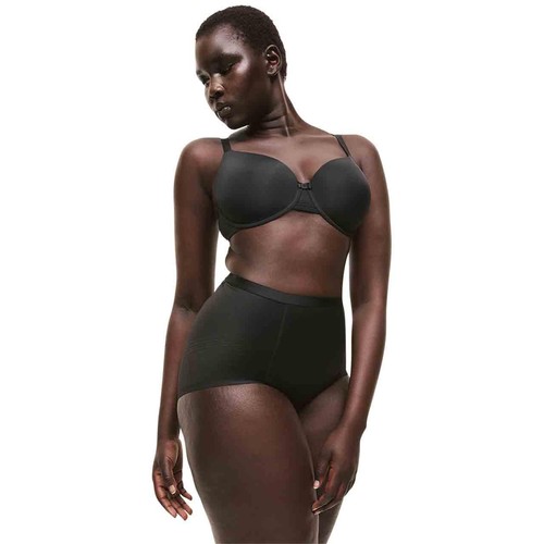 M&S Womens Body Define Firm Control No VPL Briefs, 8, Black thumbnail 5