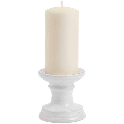 M&S Ceramic Pillar Candle Holder, White thumbnail 3