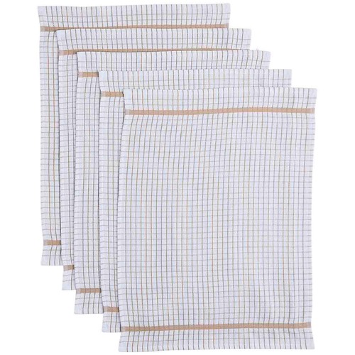 M&S Checked Terry Tea Towels, Neutral