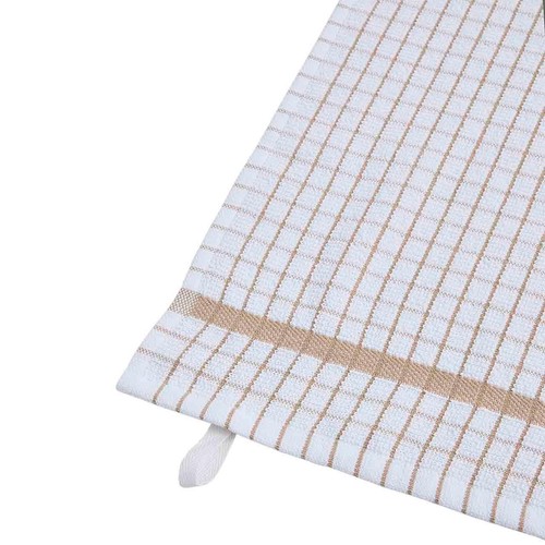 M&S Checked Terry Tea Towels, Neutral thumbnail 2