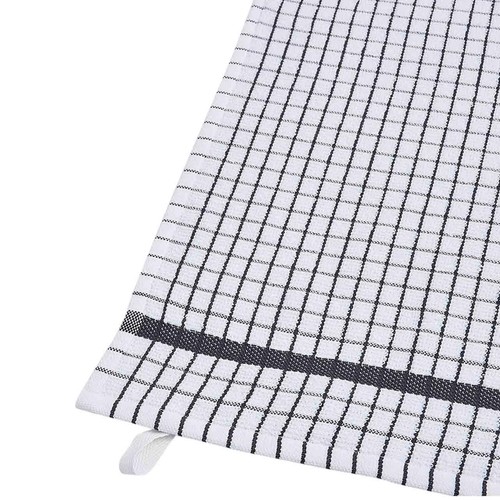 M&S Checked Terry Tea Towels, Dark Grey thumbnail 3
