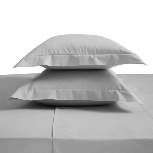 M&S Cotton Rich Oxford Pillowcases, Silver Grey