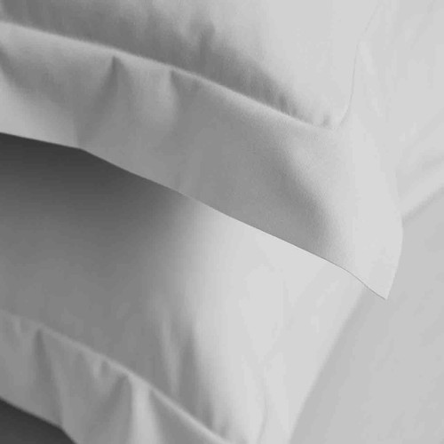 M&S Cotton Rich Oxford Pillowcases, Silver Grey thumbnail 2