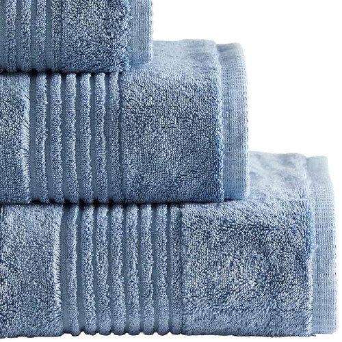 M&S Luxury Egyptian Cotton Face Towels, Denim thumbnail 2