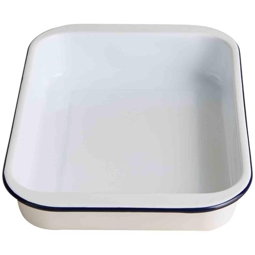 M&S Enamel 35cm Roaster, Dark Blue