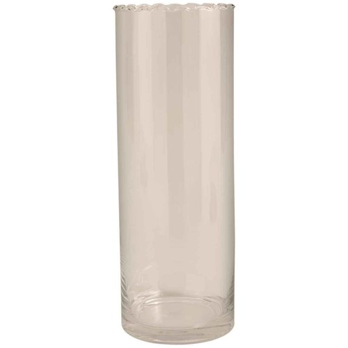 M&S Large Cylinder Frill Top Vase