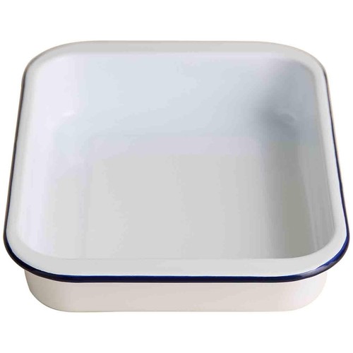 M&S Enamel 29cm Small Roaster, Dark Blue