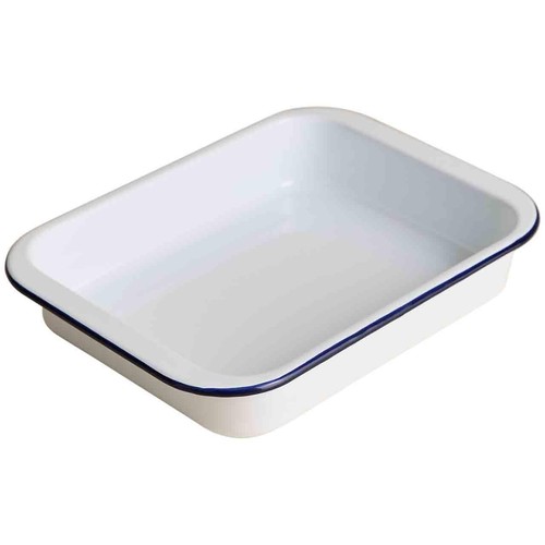 M&S Enamel 29cm Small Roaster, Dark Blue thumbnail 3
