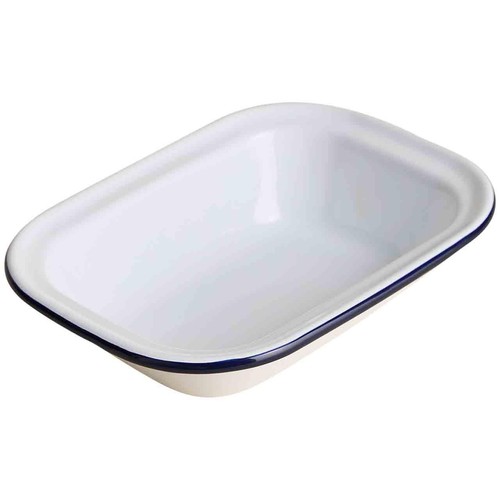 M&S Enamel 24cm Pie Dish, Dark Blue thumbnail 2