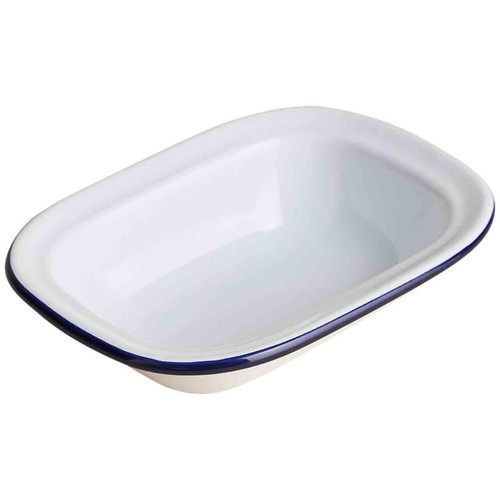 M&S Enamel 20cm Pie Dish, Dark Blue thumbnail 2