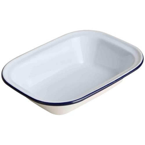 M&S Enamel 28cm Pie Dish, Dark Blue thumbnail 2