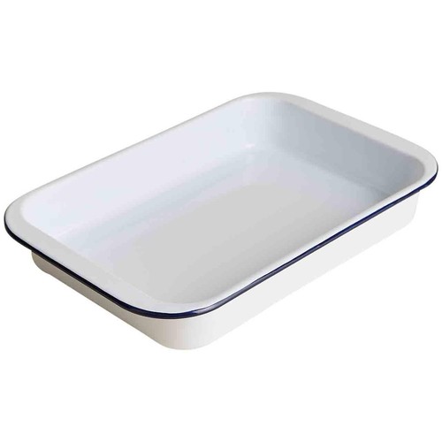 M&S Enamel 41cm Roaster, Dark Blue thumbnail 2