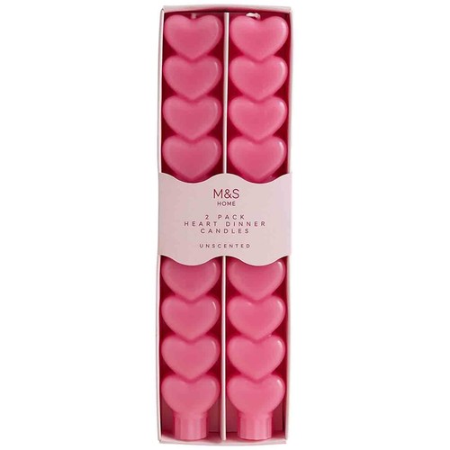 M&S Heart Dinner Candles