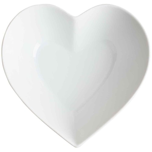 M&S Maxim Small Heart Serving Bowl, White