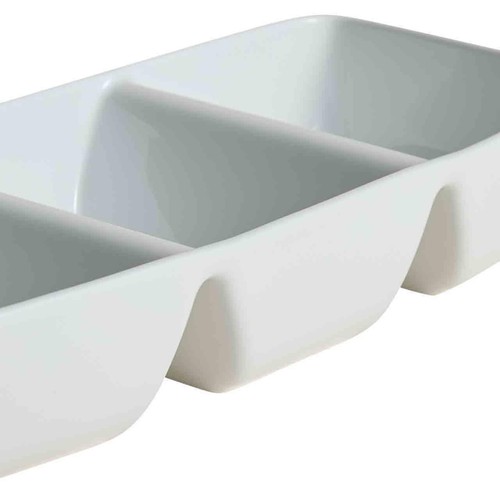 M&S Maxim Three Part Divided Dish, White thumbnail 2
