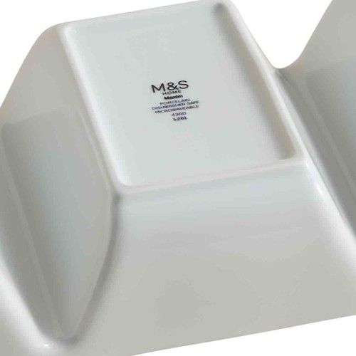 M&S Maxim Three Part Divided Dish, White thumbnail 4