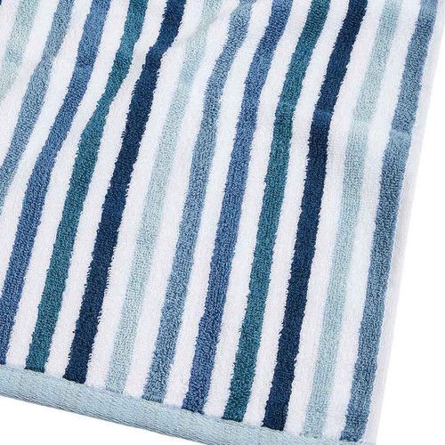M&S Pure Cotton Striped Towel, Bath Towel, Blue thumbnail 4