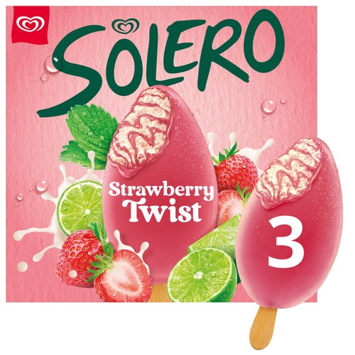 Solero Strawberry Twist Ice Cream Sticks