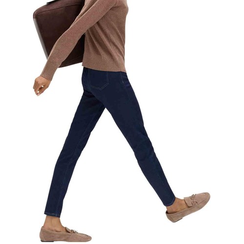 M&S High Waisted Jegging, 8, Dark Indigo thumbnail 4