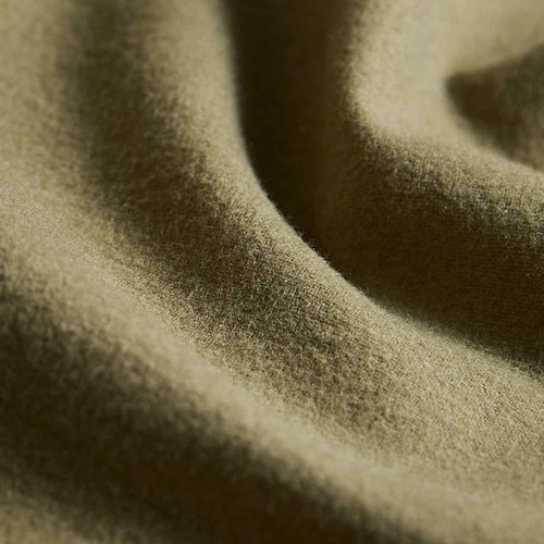 M&S Pure Brushed Cotton Fitted Sheet, Double, Olive thumbnail 2