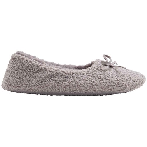 M&S Borg Ballet Slipper, Size 5, Light Grey thumbnail 2