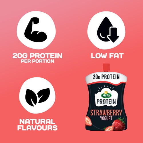 Arla Protein Strawberry Yogurt Pouch thumbnail 2