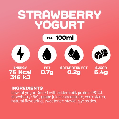 Arla Protein Strawberry Yogurt Pouch thumbnail 4
