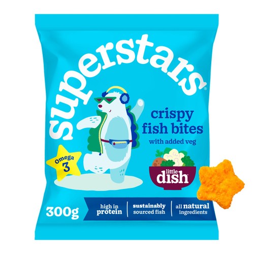Little Dish Superstars Crispy Fish Bites with Added Veg