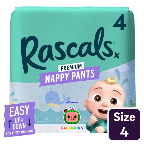 Rascals CoComelon Nappy Pants, Size 4 (10-15kg)