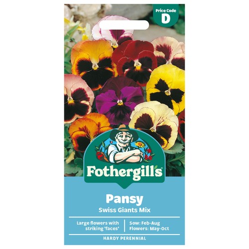 Mr Fothergills Seeds PANSY Swiss Giants Mix