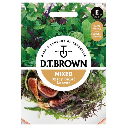Mr Fothergills Seeds DT Brown Mixed Spicy Salad Leaves