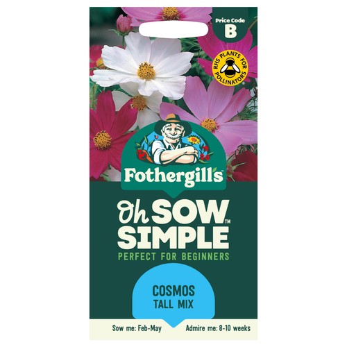 Mr Fothergills Seeds Oh Sow Simple Cosmos Tall Mix