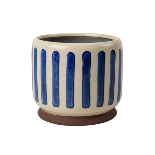 Burgon & Ball Collectors Indoor Pot 16cm Blue Stripe