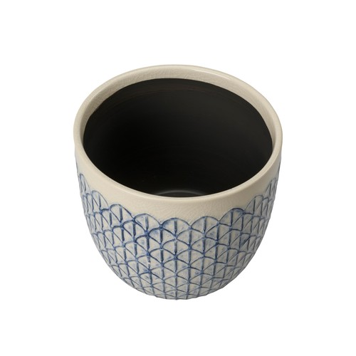 Burgon & Ball Collectors Indoor Pot 18cm Creme Geo thumbnail 2