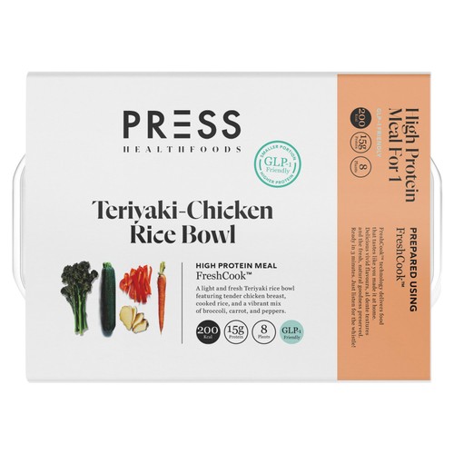 PRESS Healthfoods GLP-1 Teriyaki Chicken Rice Bowl