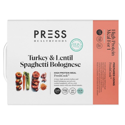 PRESS Healthfoods GLP-1 Turkey Lentil Bolognese