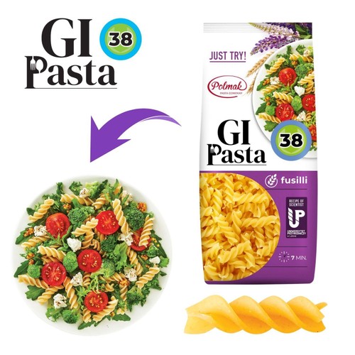 GI Pasta, High Protein & Fibre, Low Glycaemic Index & Low Carb Fusilli thumbnail 2