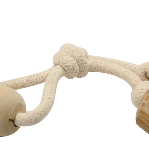 Elkwood Double Coffee Wood Rope Toy thumbnail 3