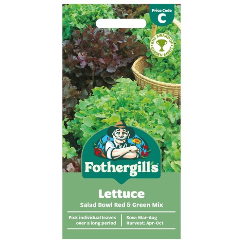 Mr Fothergills Seeds Lettuce Salad Bowl Red & Green Mix