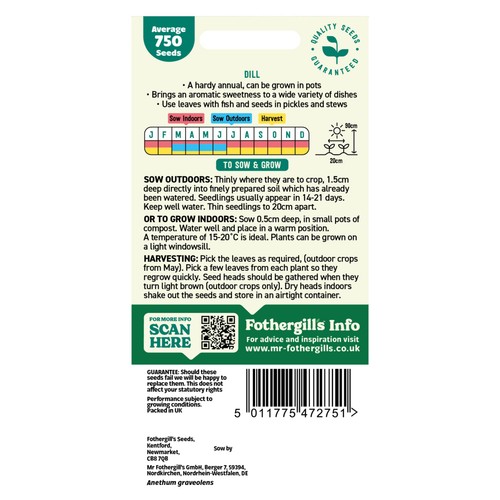 Mr Fothergills Seeds Dill thumbnail 2