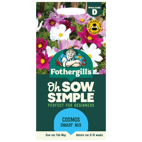 Mr Fothergills Seeds Oh Sow Simple Cosmos Dwarf Mix