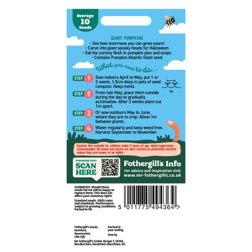Mr Fothergills Seeds Giant Pumpkins thumbnail 2