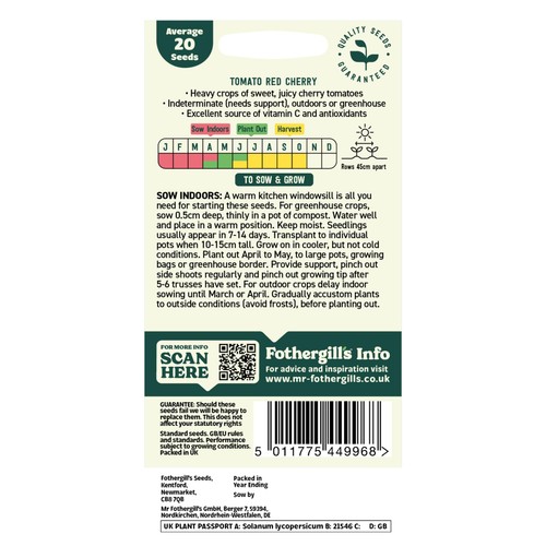 Mr Fothergills Seeds Oh Sow Simple Tomato Red Cherry thumbnail 2