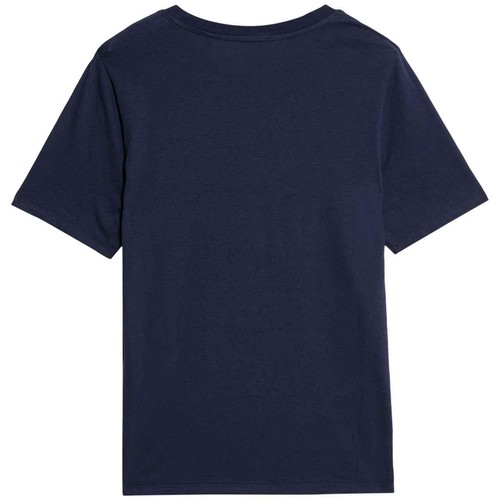 M&S Womens Pure Cotton Everyday Fit T-Shirt, 14, Navy thumbnail 2