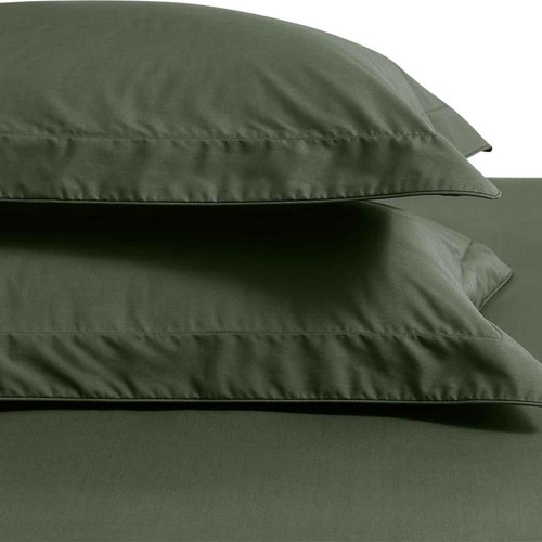 M&S Egyptian Cotton Oxford Pillowcases, Forest Green