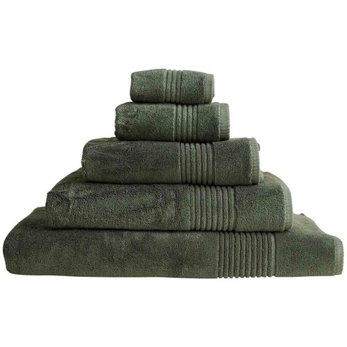 M&S Luxury Egyptian Cotton Towel, Face Towels, Moss Green