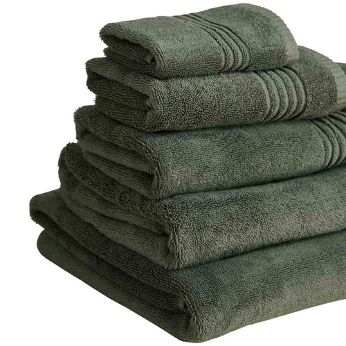 M&S Luxury Egyptian Cotton Towel, Face Towels, Moss Green thumbnail 2