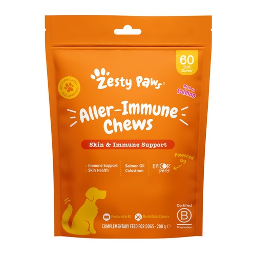 Zesty Paws Allergy & Immunity Chews Rich in Salmon Dog Treats